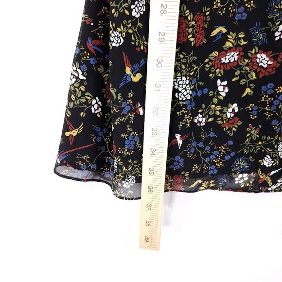 Madewell Ruffled Wrap Dress Size Medium Sheer-Sleeve in Finch Floral - Picture 13 of 16